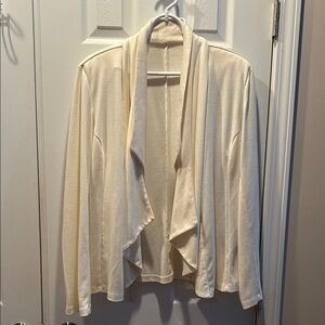 Cream Open Front Women's Sweater